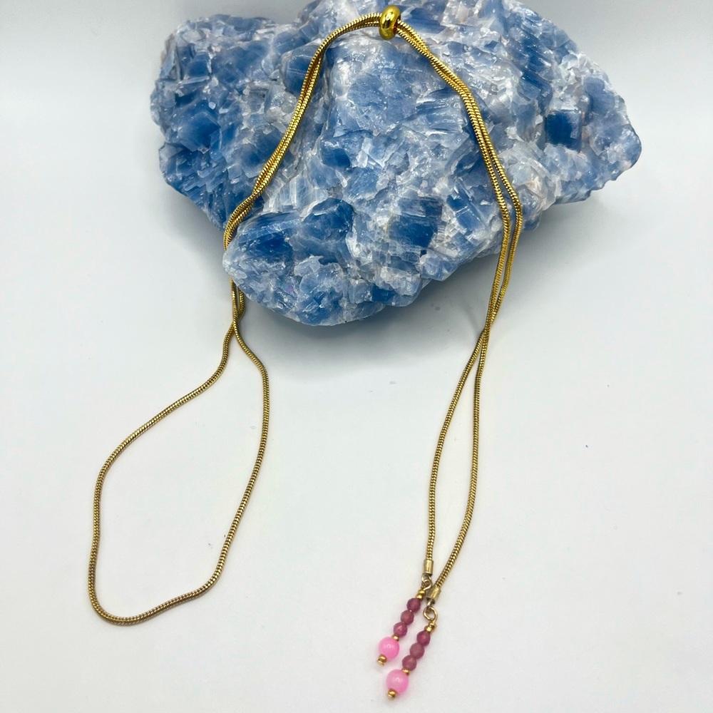 Gold slider necklace